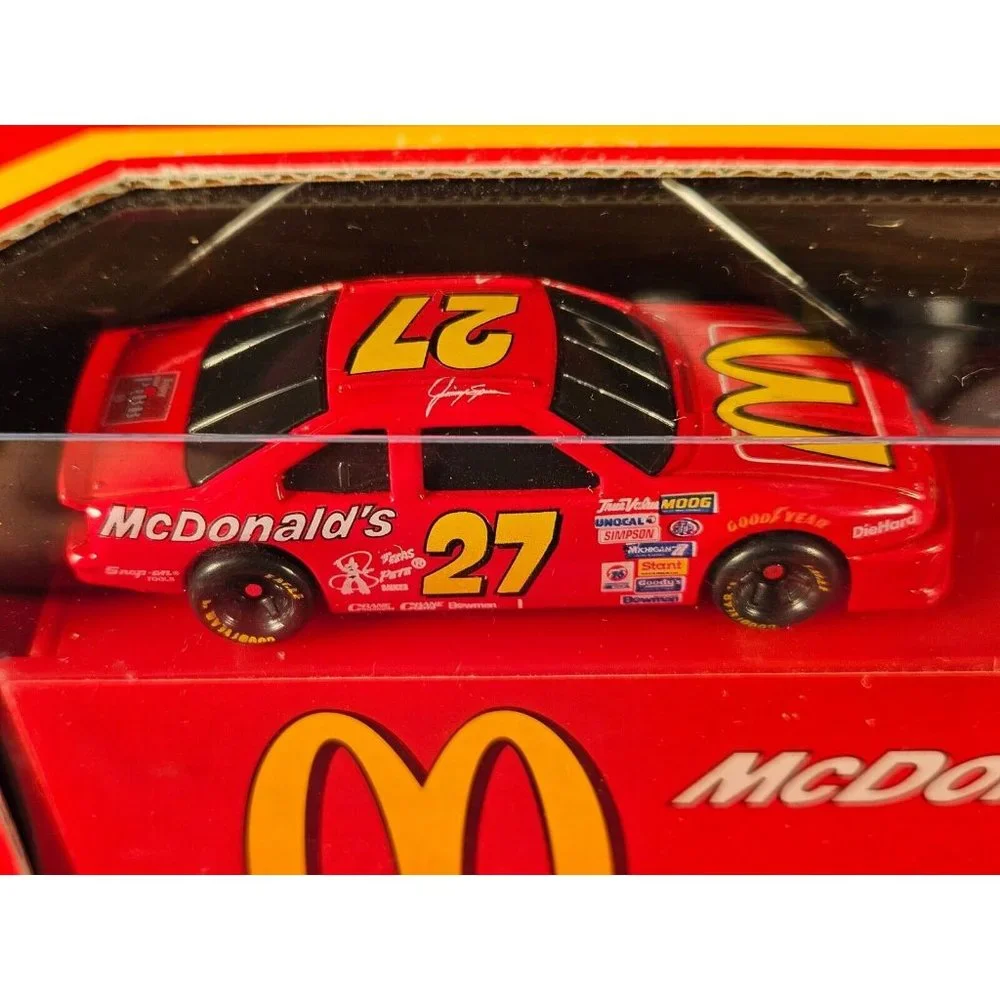 JIMMY SPENCER‎ NASCAR #27 TRANSPORTER BUNDLE w/MATCHING STOCKCAR & PLAYER CARD